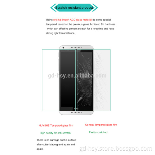 HUYSHE anti-broken tempered glass 0.3mm screen protector for HTC 790
